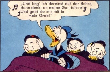 Der rührselige Cowboy; hier gesungen von Herrn Donald Duck