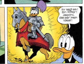 Donald als Ritter
